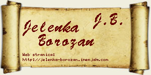 Jelenka Borozan vizit kartica